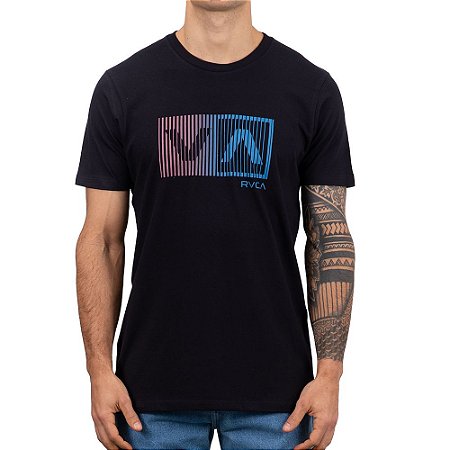 Camiseta RVCA Balance Box II Plus Size Masculina Preto