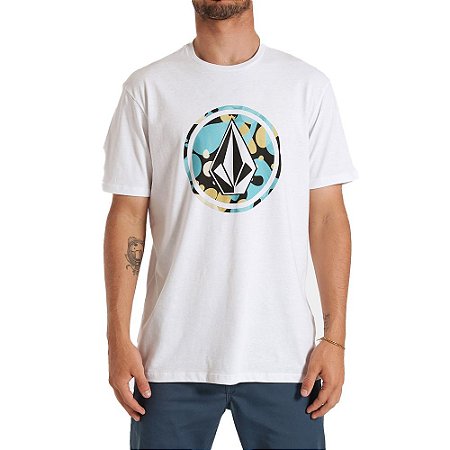 Camiseta Volcom Liquid Light Masculina Branco