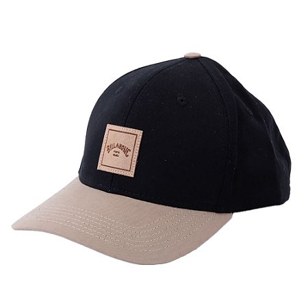 Boné Billabong Aba Curva Stacked II Snapback Preto/Caqui