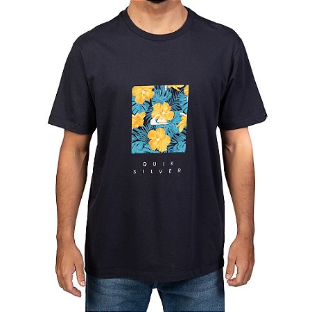Camiseta Quiksilver Island Box Masculina Azul Marinho
