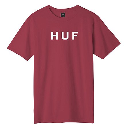 Camiseta Huf Essentials OG Logo Masculina Vermelho