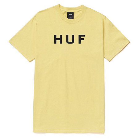 Camiseta Huf Essentials OG Logo Masculina Areia