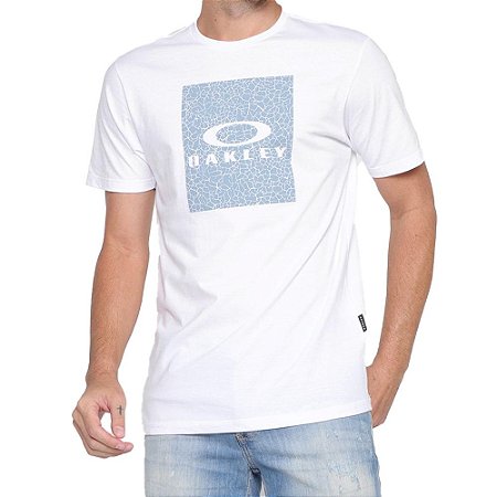 Camiseta Oakley Texture Graphic Masculina Branco