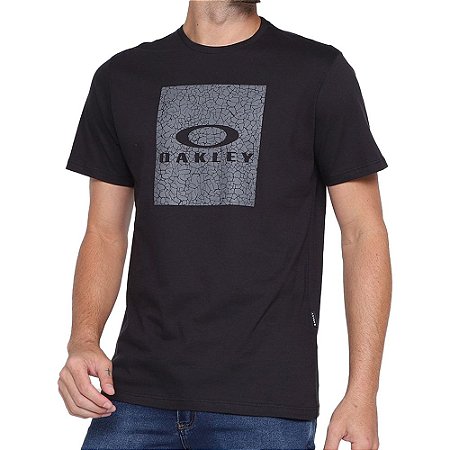 Camiseta Oakley Texture Graphic Masculina Preto