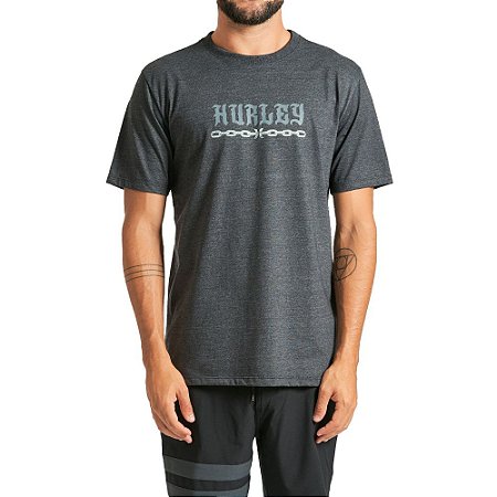 Camiseta Hurley Locals Masculina Preto Mescla
