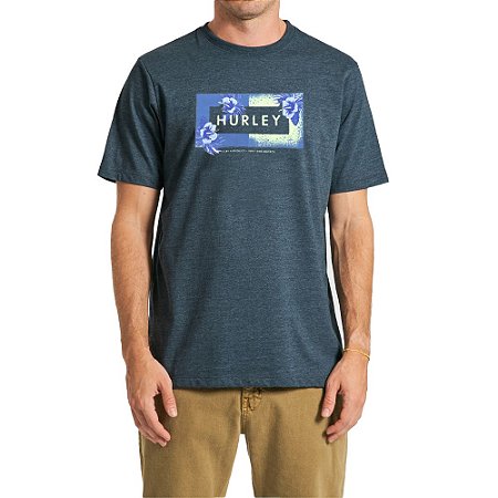 Camiseta Hurley Indoor Masculina Azul Marinho Mescla