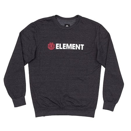 Moletom Element Careca Blazin Masculino Cinza Escuro Mescla