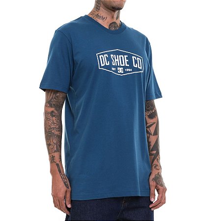 Camiseta DC Shoes Filled Out Tss Masculina Azul Escuro