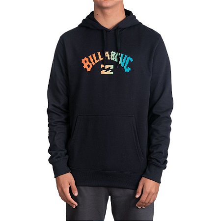 Moletom Billabong Canguru Arch Po Masculino Preto