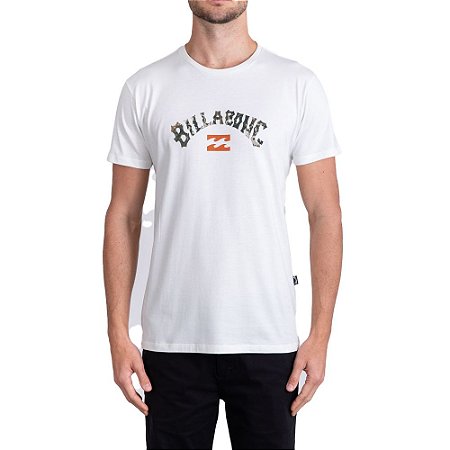 Camiseta Billabong Arch Fill Camo Masculina Off White