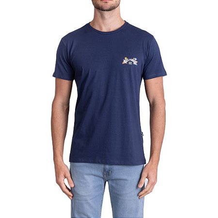 Camiseta Billabong Arch Flower Masculina Azul Marinho