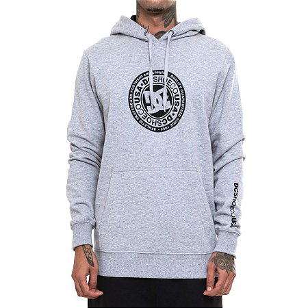 Moletom DC Shoes Canguru Circle Star PH Masculino Cinza