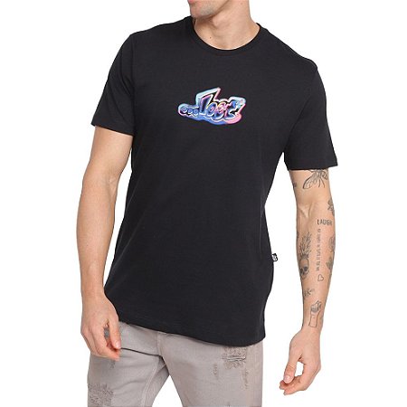 Camiseta Lost 3D Colors Masculina Preto
