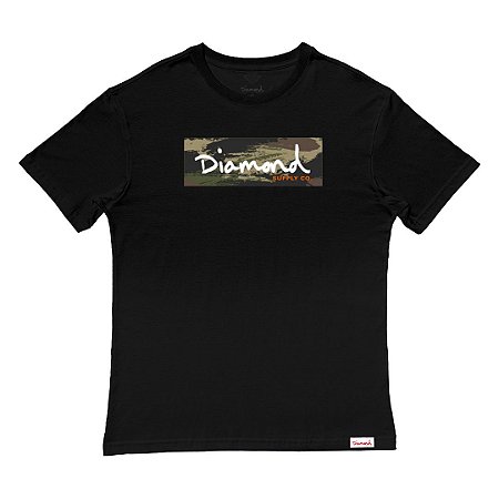 Camiseta Diamond Special Forces Box Logo Masculina Preto
