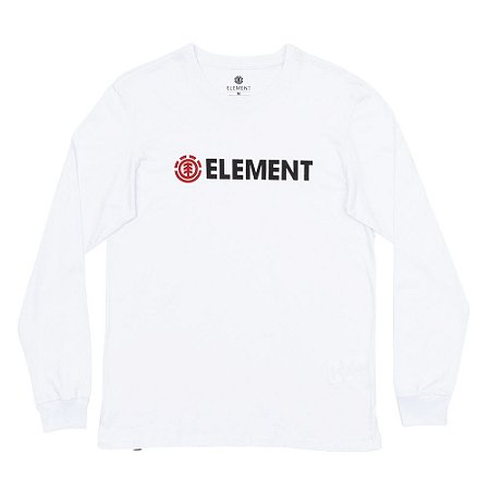 Camiseta Element Manga Longa Blazin Masculina Branco