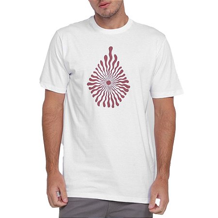 Camiseta Volcom Vibey Stone Masculina Branco