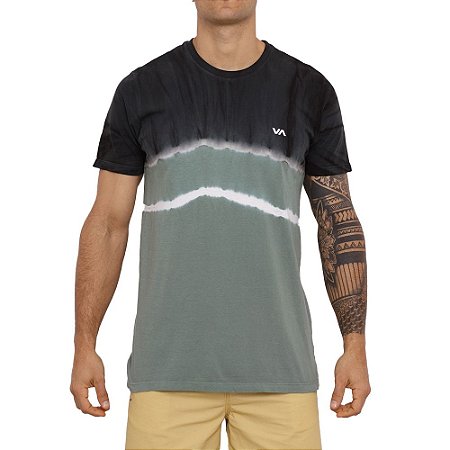 Camiseta RVCA Small RVCA Tie Dye Masculina Preto