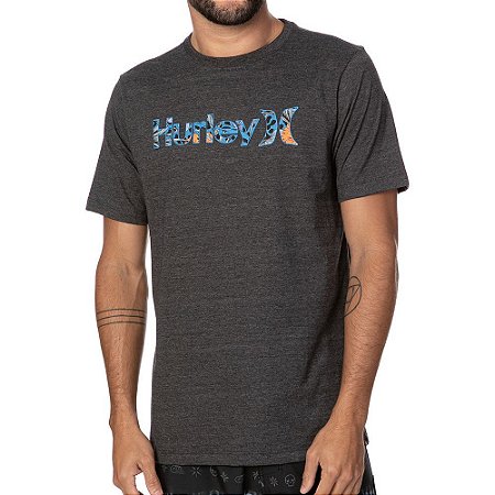 Camiseta Hurley Myrtle Masculina Preto Mescla