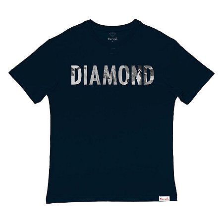 Camiseta Diamond Dead Roses Masculina Azul Marinho