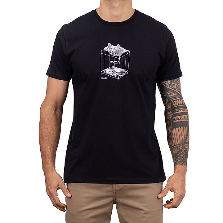 Camiseta RVCA Topographic Masculina Preto
