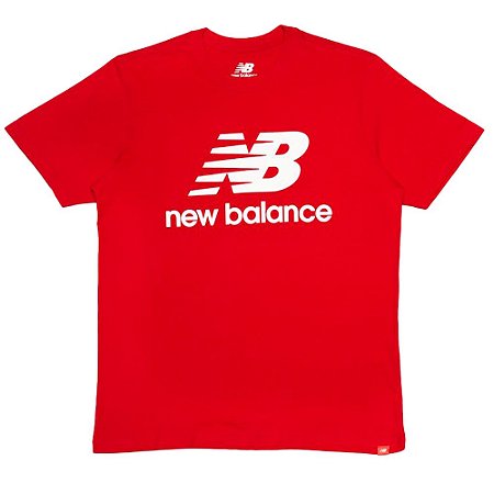Camiseta New Balance Essentials Logo Masculina Vermelho