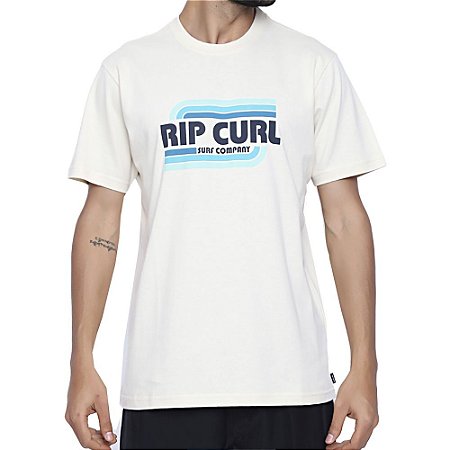 Camiseta Rip Curl Surf Revival Masculina Off White