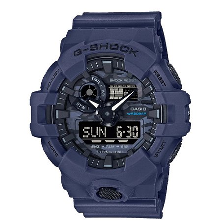 Relógio G-Shock GA-700CA-2ADR Masculino Azul Marinho