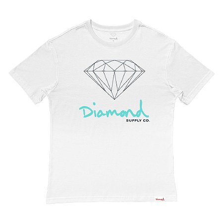 Camiseta Diamond OG Sign Tee Masculina Branco