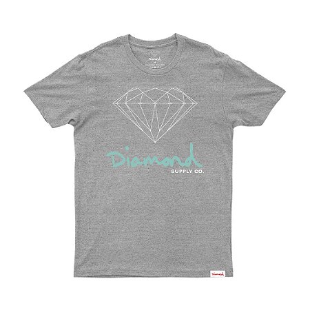 Camiseta Diamond OG Sign Tee Masculina Cinza Claro
