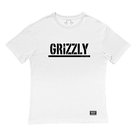Camiseta Grizzly Stamp Tee Masculina Oversize Branco