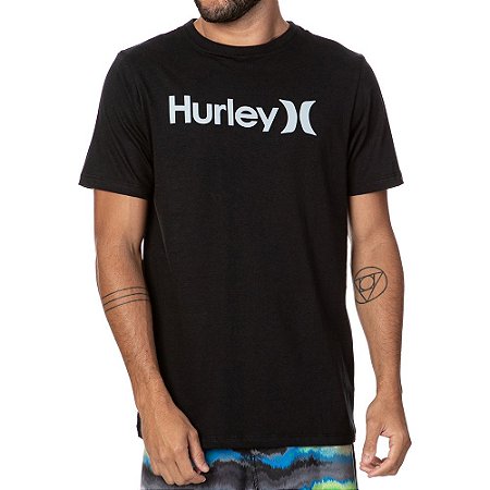 Camiseta Hurley O&O Outline Masculina Preto