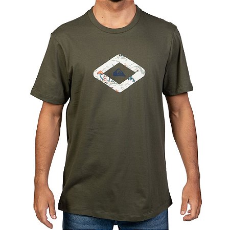 Camiseta Quiksilver Let It Ride Masculina Verde Escuro