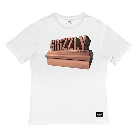 Camiseta Grizzly Monument Masculina Oversize Branco