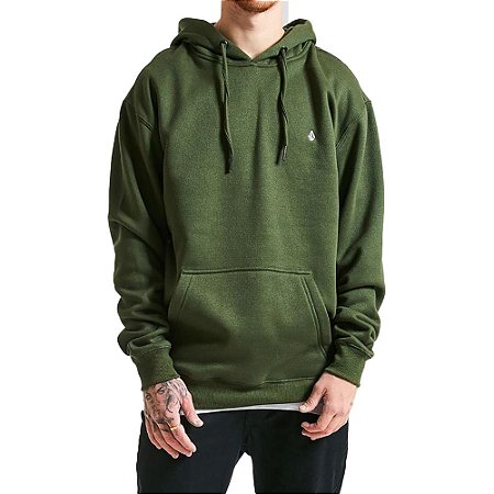 Moletom Volcom Canguru Single Stone Masculino Verde