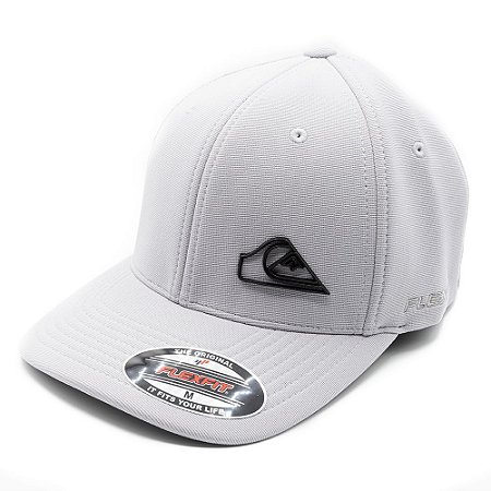 Boné Quiksilver Aba Curva Plate Out Black Cinza Claro