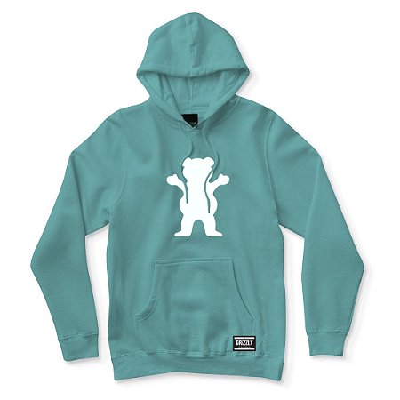 Moletom Grizzly Canguru OG Bear Hoodie Masculino Verde