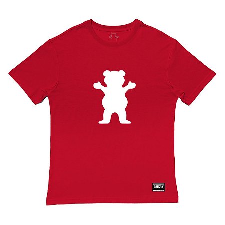 Camiseta Grizzly OG Bear Tee Masculina Vermelho