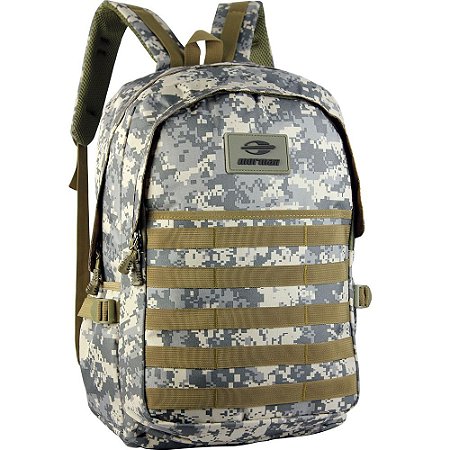 Mochila Mormaii MOR-0013 Camuflada Esportiva 40L Cinza/Verde