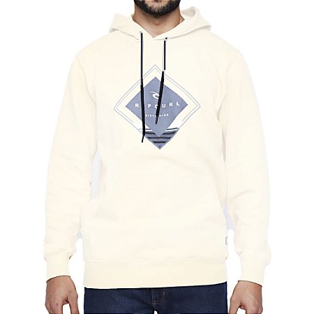 Moletom Rip Curl Operator Hood Plus Size Masculino Off White