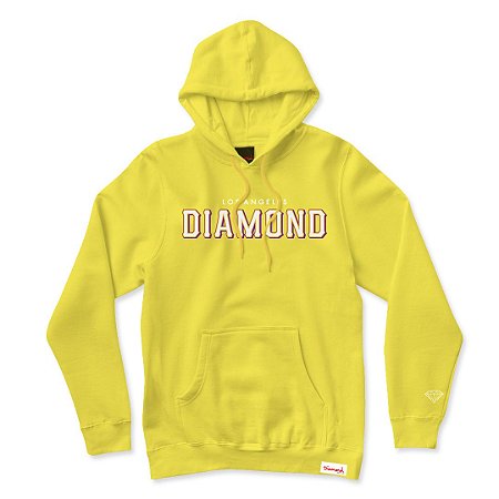 Moletom Diamond Canguru Hometeam LA Hoodie Masculino Amarelo