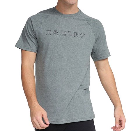 Camiseta Oakley ORec Floral Logo Masculina Verde