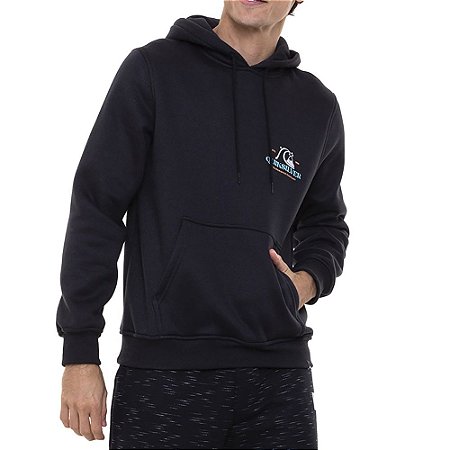 Moletom Quiksilver Canguru These Days Masculino Preto