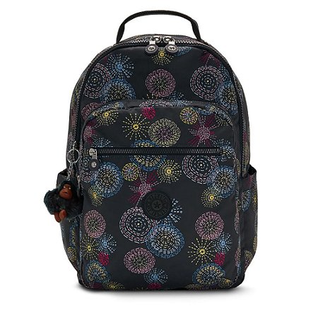 Mochila Kipling Seoul Homemade Stars Preto