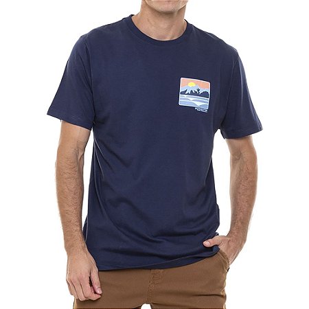 Camiseta Quiksilver Dream Cave Masculina Azul Marinho