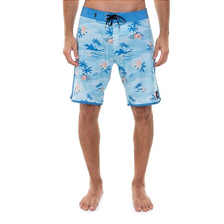 Bermuda Quiksilver Scenic Scallop 19 Masculina Azul Claro