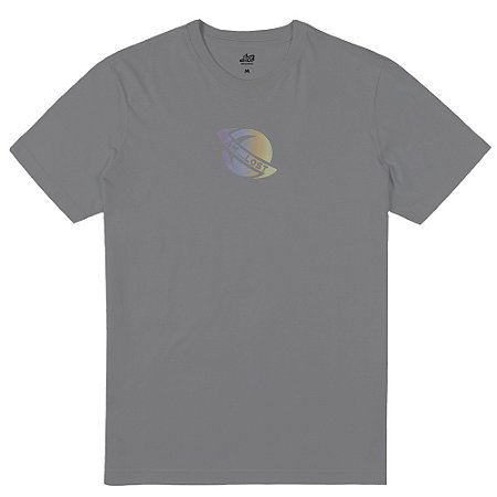 Camiseta Lost Saturn Masculina Cinza Escuro