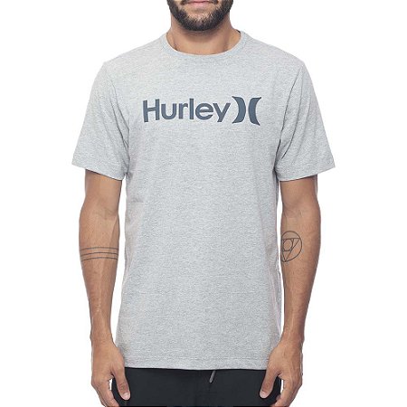 Camiseta Hurley O&O Solid Masculina Cinza Mescla