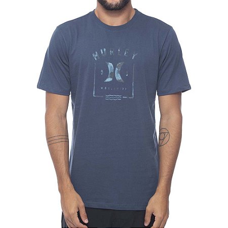 Camiseta Hurley Acqua Masculina Azul Marinho