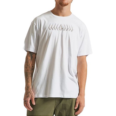 Camiseta Volcom Traces Masculina Branco