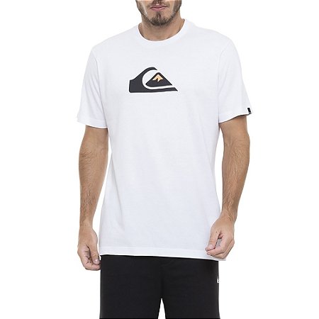 Camiseta Quiksilver Comp Logo Masculina Branco